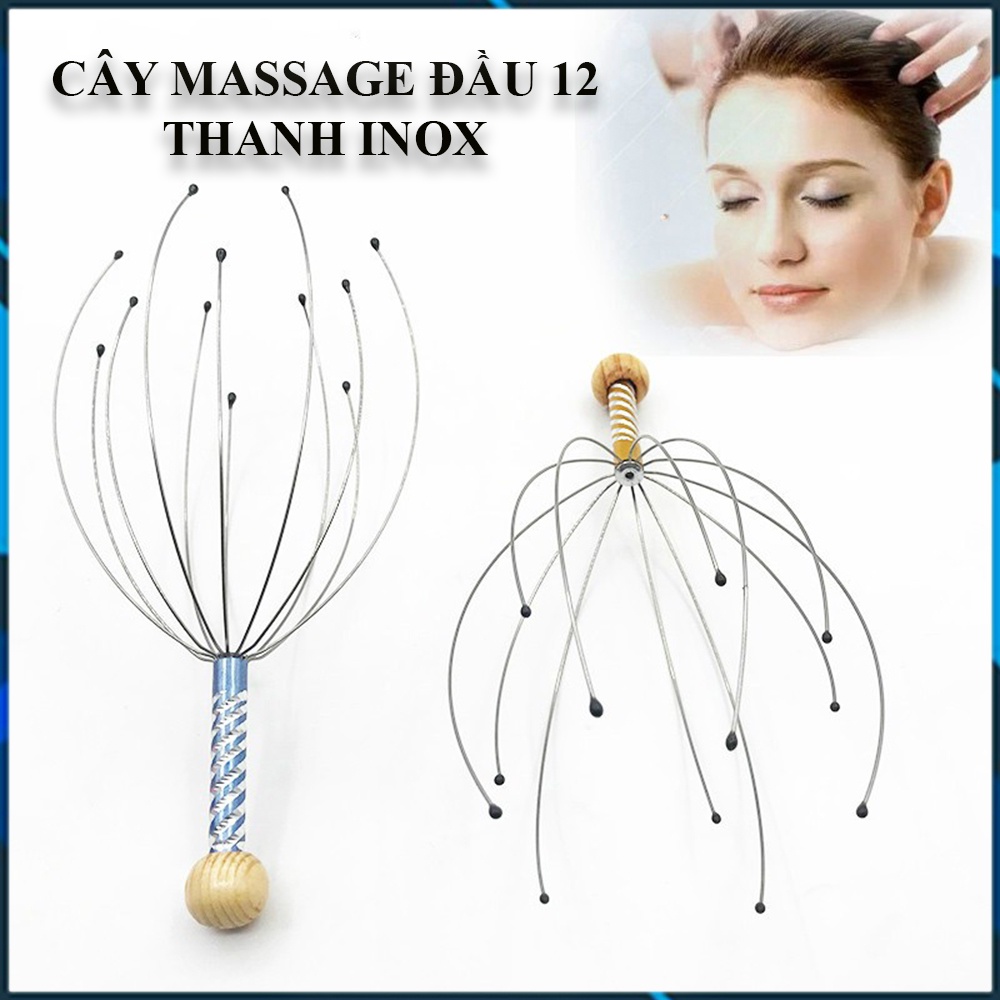 Cây Massage Đầu Thư Giãn Xả Stress, Cây Gãi Đầu Giảm Căng Thẳng, Mát Xa Đầu Bạch Tuộc, Cây Mát Sa Đầu Giúp Lưu Thông Máu, Kích Thích Mọc Tóc