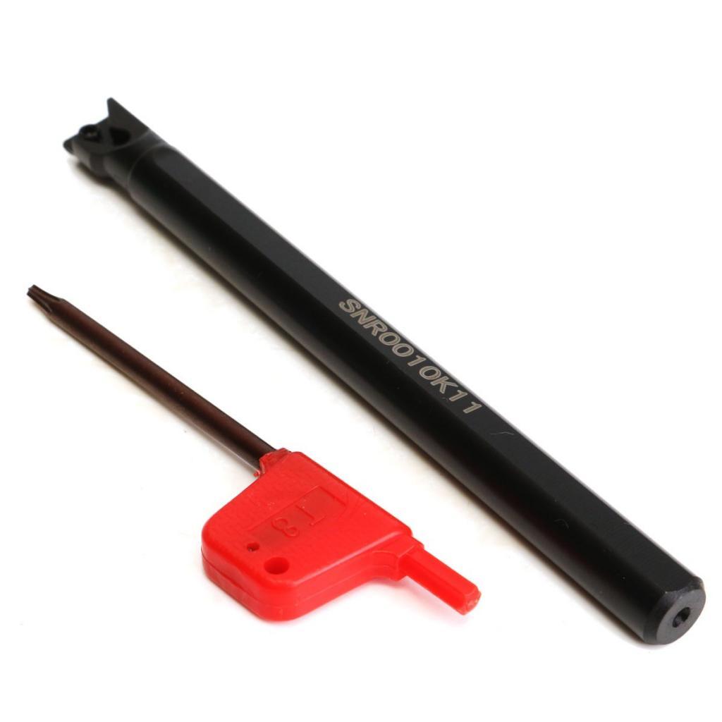 Turning Tool Holder Holder Boring Bar + Carbide Inserts + Wrench CNC Lathe Turning Tool, 125mm SNR0010K11