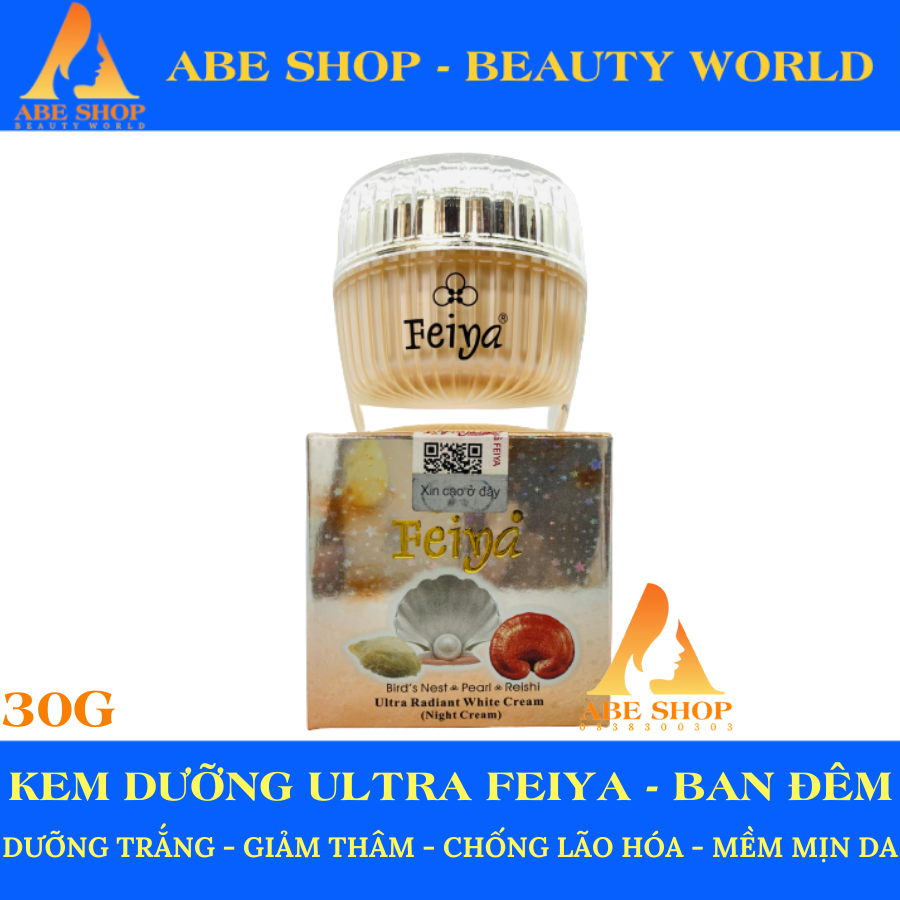 KEM DƯỠNG TRẮNG DA - NGỪA LÃO HOÁ - HỖ TRỢ CHỮA TRỊ THÂM NÁM - FEIYA ULTRA RADIANR WHITE CREAM 30g
