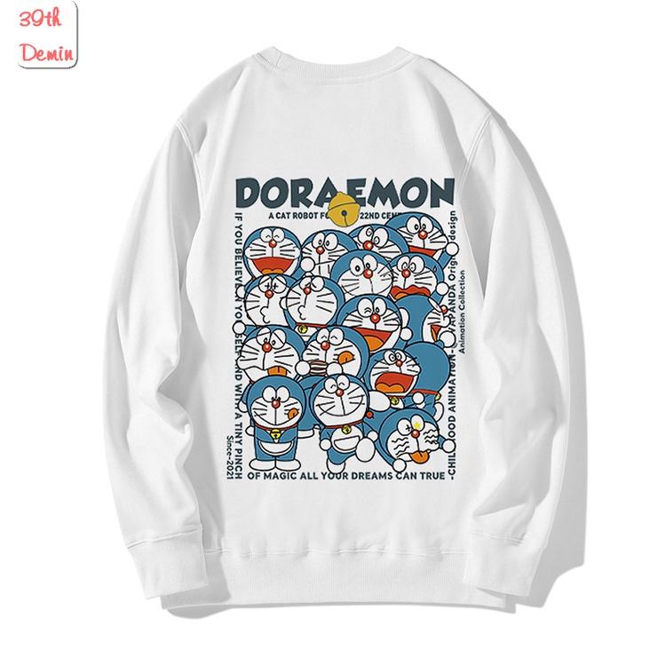 Áo nỉ DORAEMON ngộ nghĩnh phong cách Hip Hop graffiti sweater unisex Form rộng Free Size