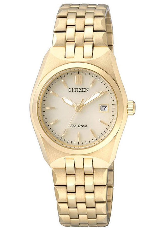 Đồng Hồ Nữ Citizen Dây Thép Không Gỉ EW2292-67P - Mặt Vàng