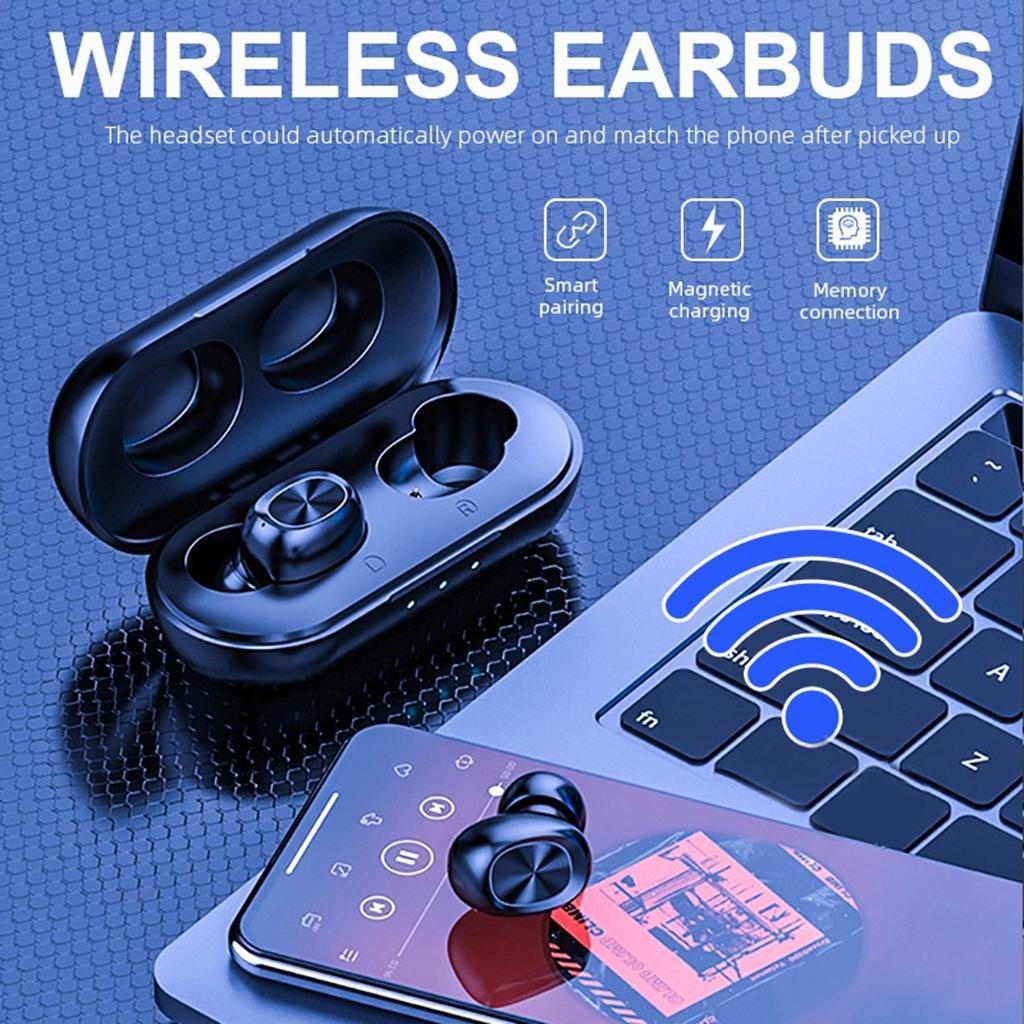 2Pcs Waterproof Earbuds Bluetooth 5.0 HiFi In-ear Headphone Call