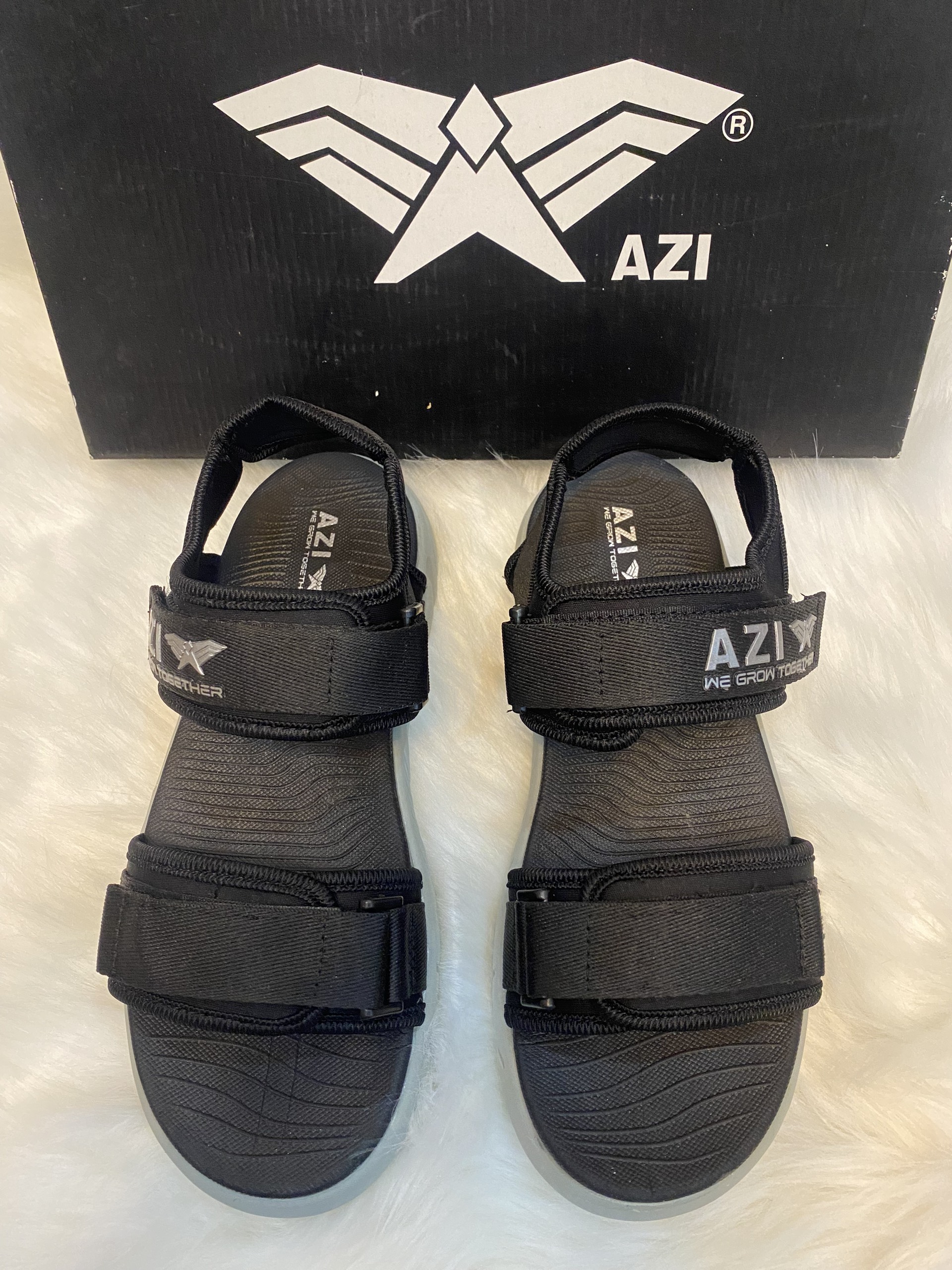 Giày sandal nam AZI AZI01 quai chéo đi chơi, đi học, du lịch