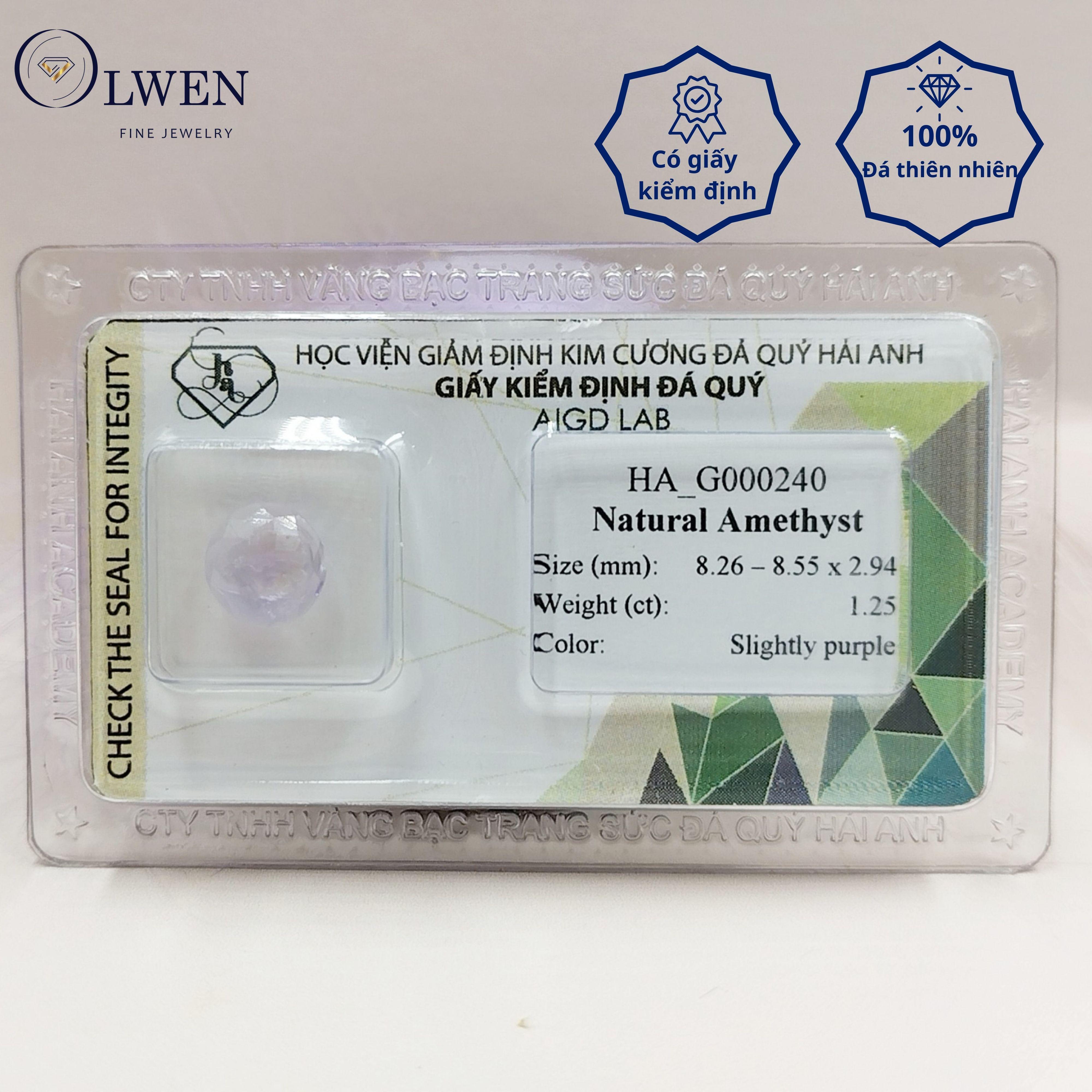 Viên đá thạch anh tím ( Amethyst ) thiên nhiên  HA_G000240