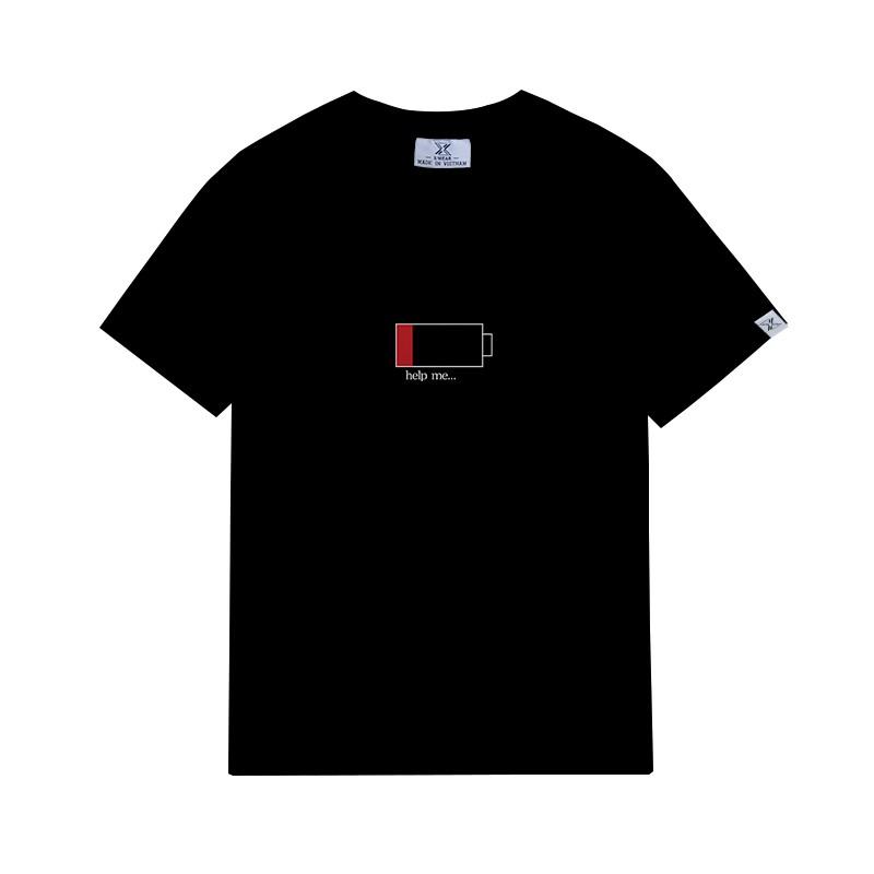 Áo thun nam hình Pin năng lượng cotton co giãn 4 chiều