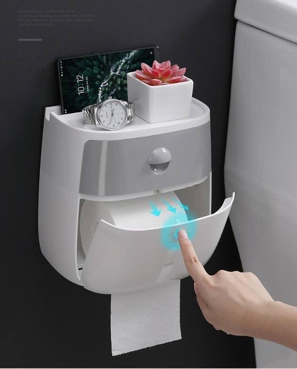 Hộp giấy vệ sinh 2 ngăn – Giao màu ngẫu nhiên