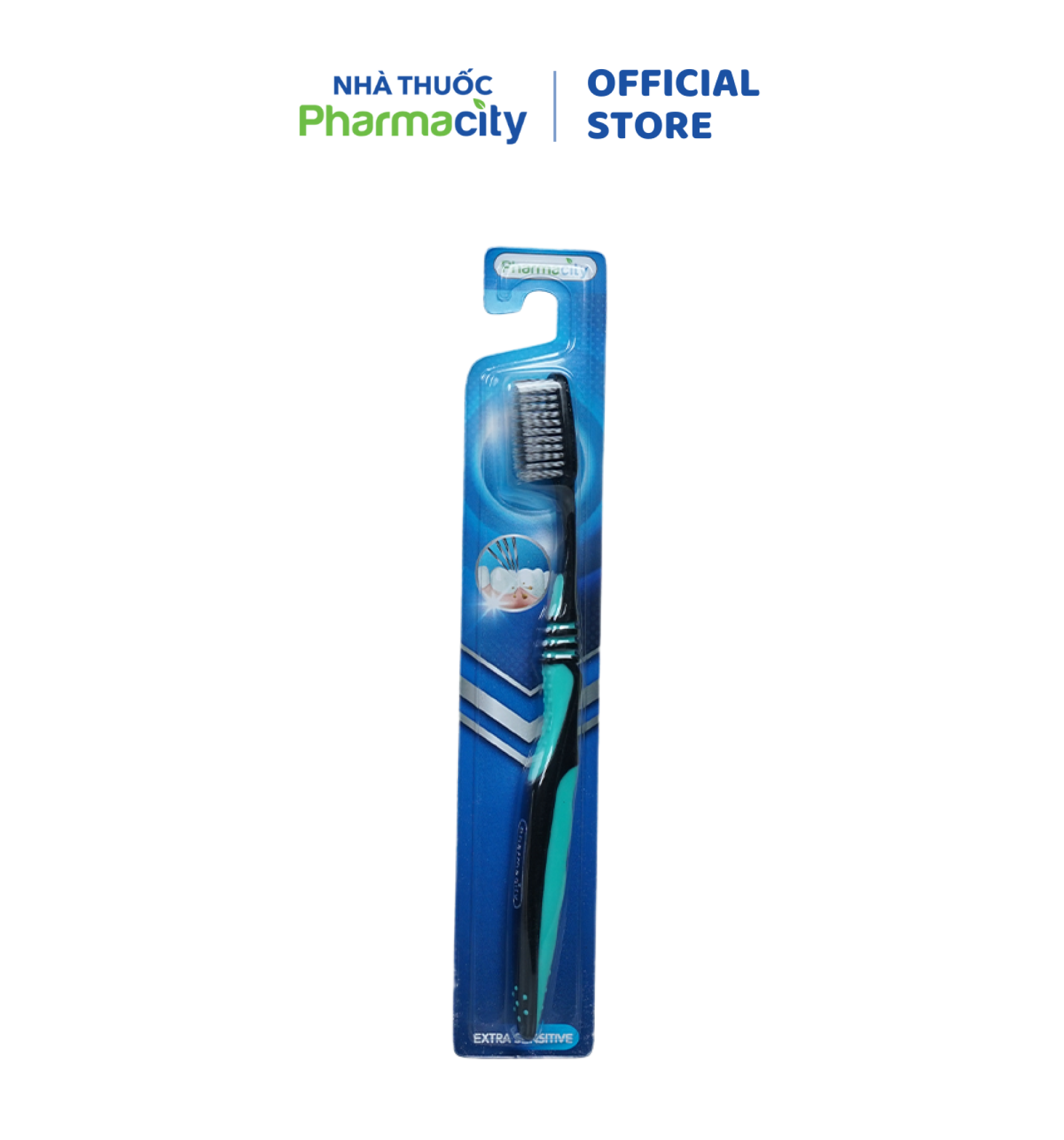 Bàn chải đánh răng Pharmacity Extra Sensitive cho răng siêu nhạy cảm (Vỉ 1 cái) - Giao màu ngẫu nhiên
