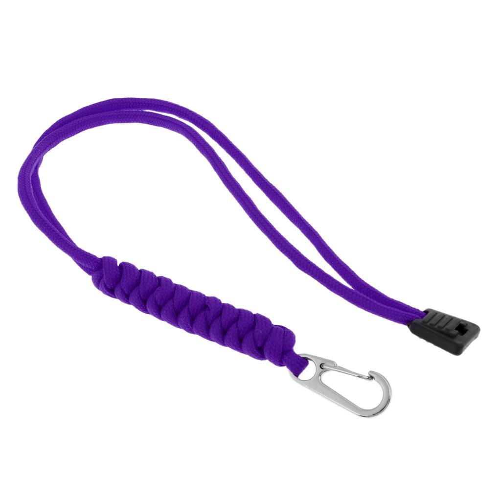 2-4pack Outdoor Emergency Kit Paracord Key Chain Rope Cord Lanyard Carabiner