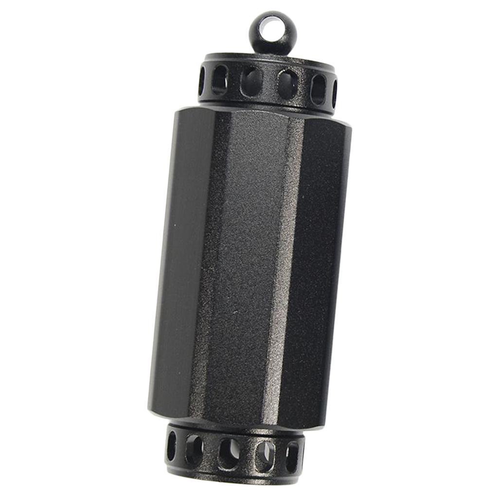 Outdoor Survival Aluminium Cases Waterproof Capsule Sealed Bottle   S Black