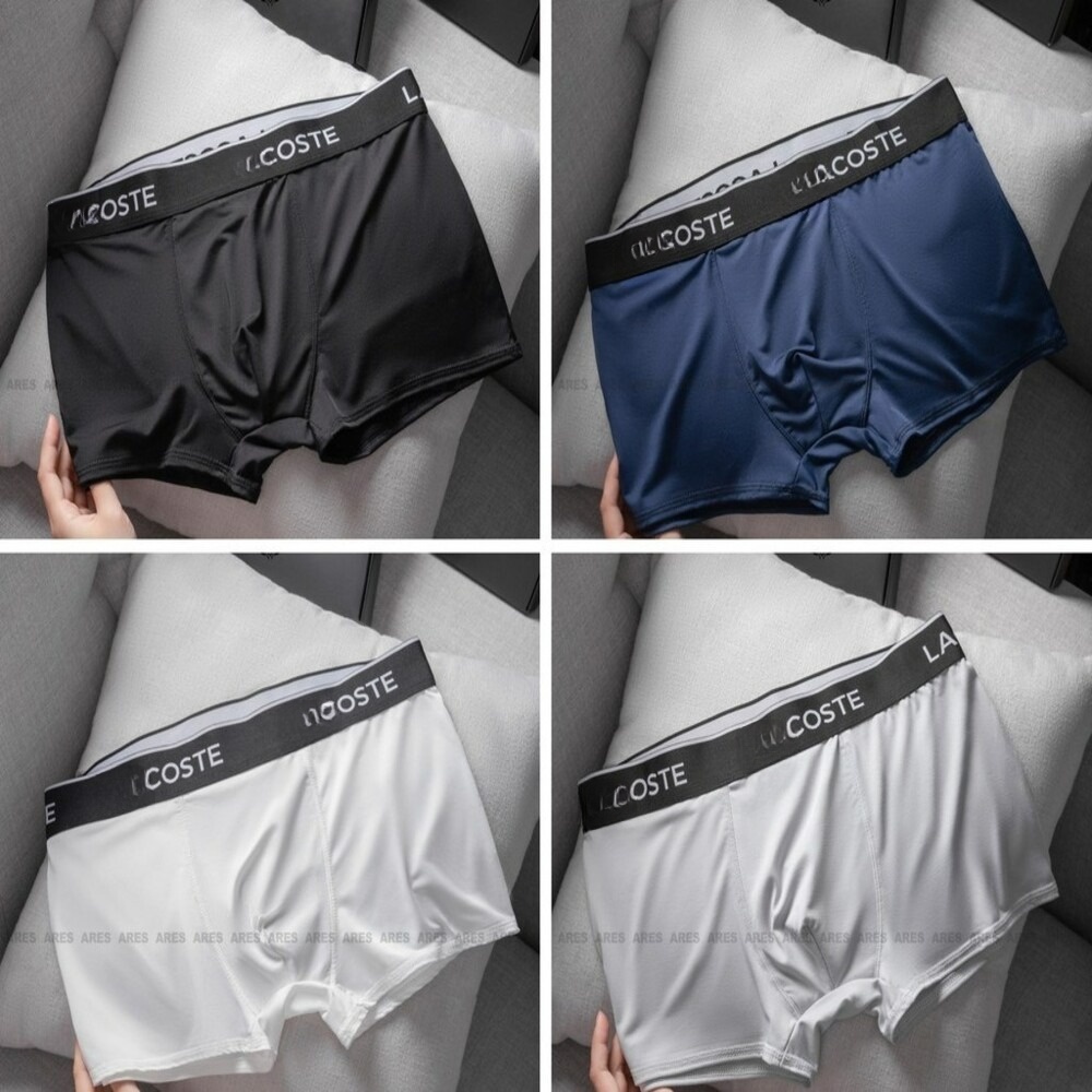 Combo 4 quần lót nam, quần boxer chất thun lạnh kháng khuẩn co giãn 4 chiều phong cách nam tính - ARES SHOP