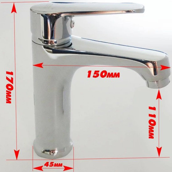 Vòi Lavabo nóng lạnh Đồng mạ Chrome Eurolife EL-7002