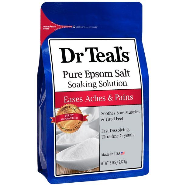 Muối tắm giảm đau nhức xương khớp hiệu Dr Teal's Pure Epsom Salt Therapeutic Soak Eases Aches & Pains - gói 2.27kg