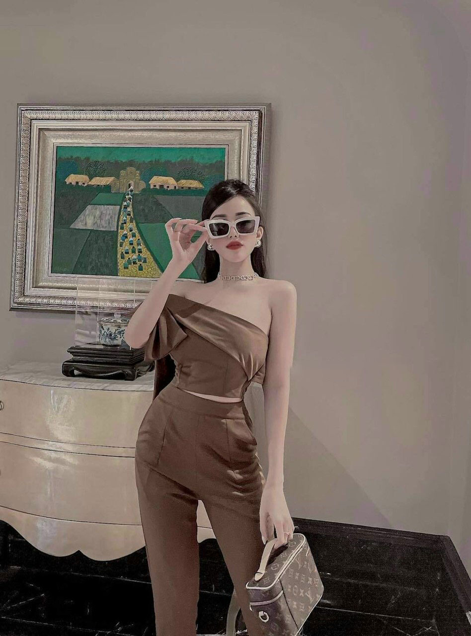 Set bộ nơ vai lệch thời trang