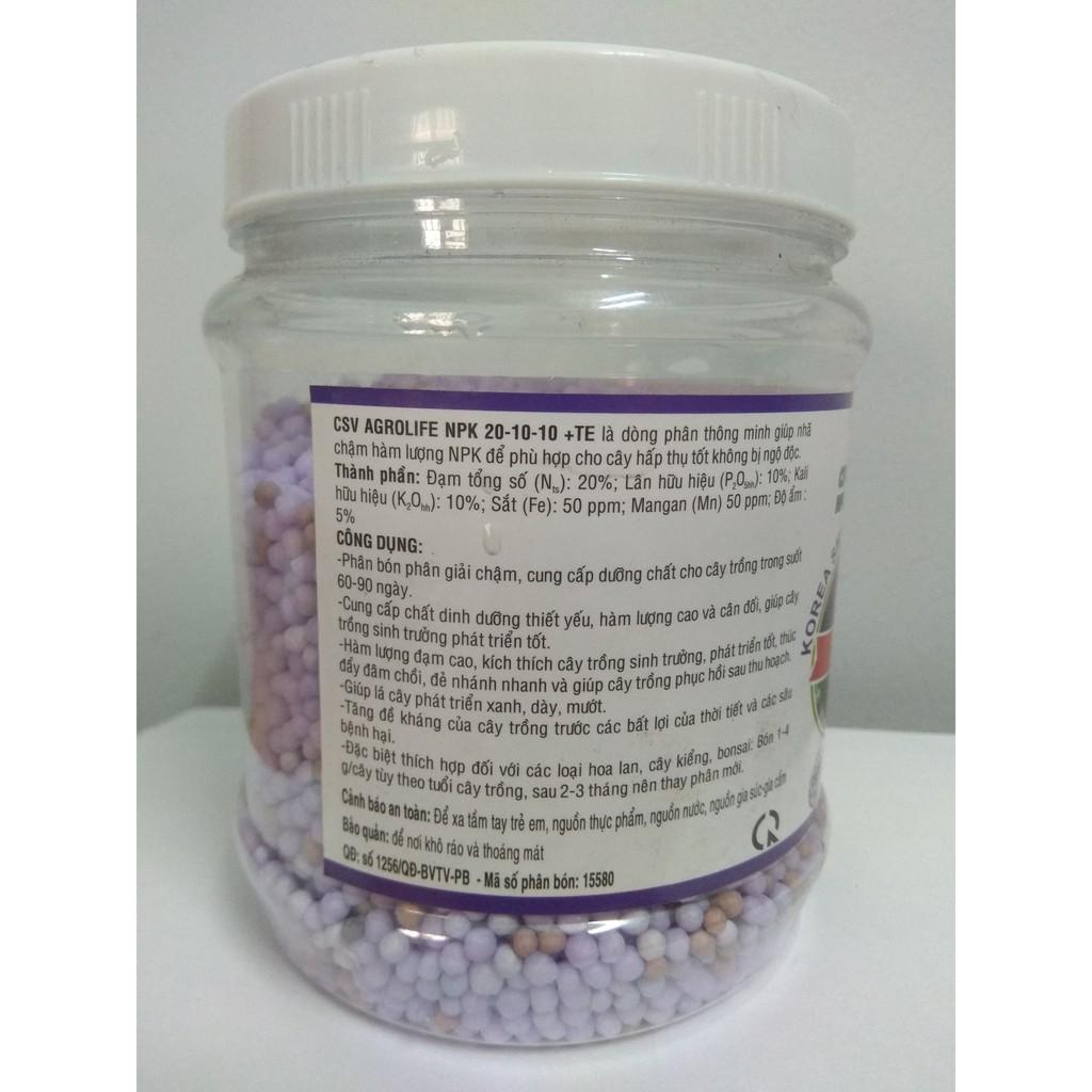 Phân tan chậm thông minh Hàn Quốc NPK 20-10-10+TE - chai 500 gram