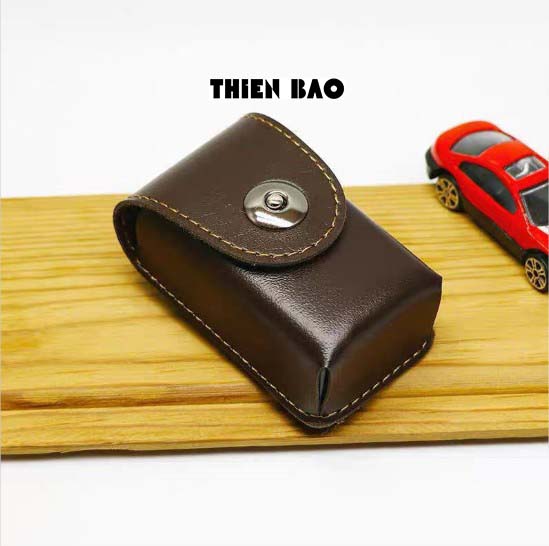 Bao da có đai đeo hông làm thủ công HANDMADE BD05 chuyên dùng để đựng kính lão thị, viễn thị gấp gọn KT 8*4*3CM