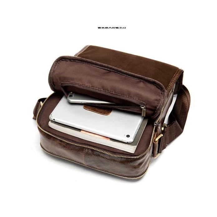 Cặp da nam, đeo chéo da bò cao cấp hàng hiệu sang trọng lịch lãm - C86