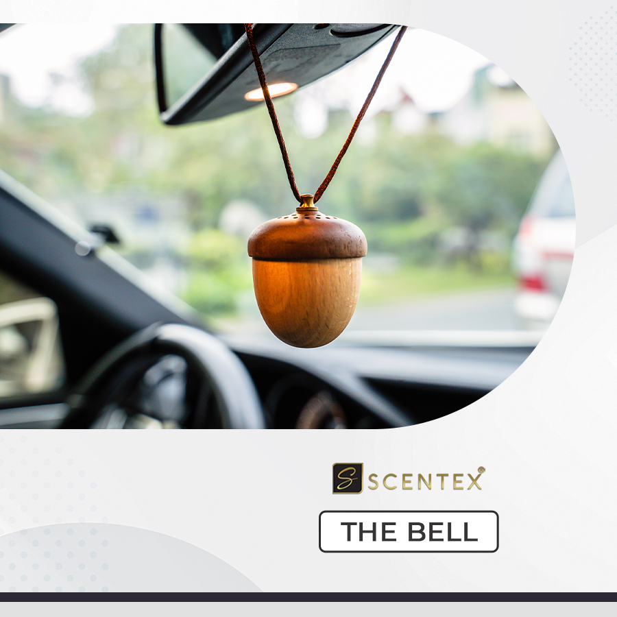 Nước hoa xe hơi cao cấp Scentex THE BELL 100% Organic, được làm từ gỗ Hoàng Đàn tự nhiên, sản phẩm thiết kế dạng dây treo tiện lợi và dễ dàng lan tỏa hương thơm - Hàng Chính Hãng