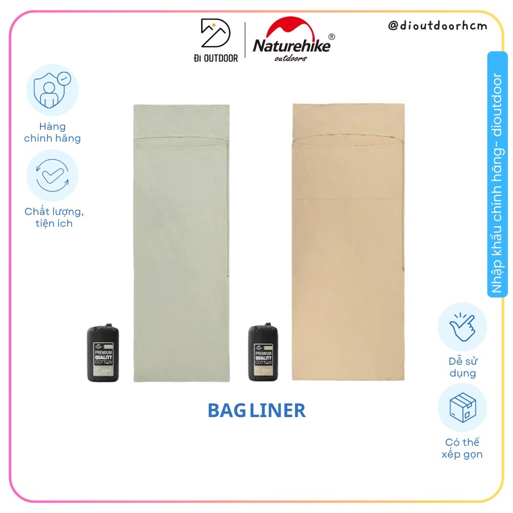 Túi Ngủ Mùa Hè Naturehike NH15S012-D Sleeping Bag Liner Lót Trong Túi Ngủ