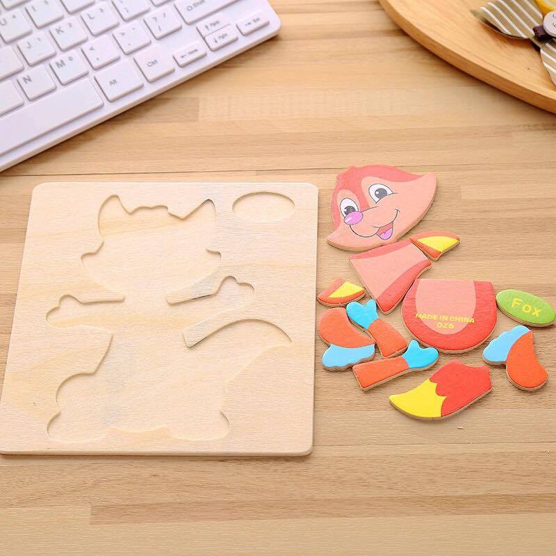 Bộ 5 Tranh Ghép Hình 3D Bằng Gỗ Tặng Kèm Tranh Cát Cho Bé Khám Phá Nhiều Chủ Đề