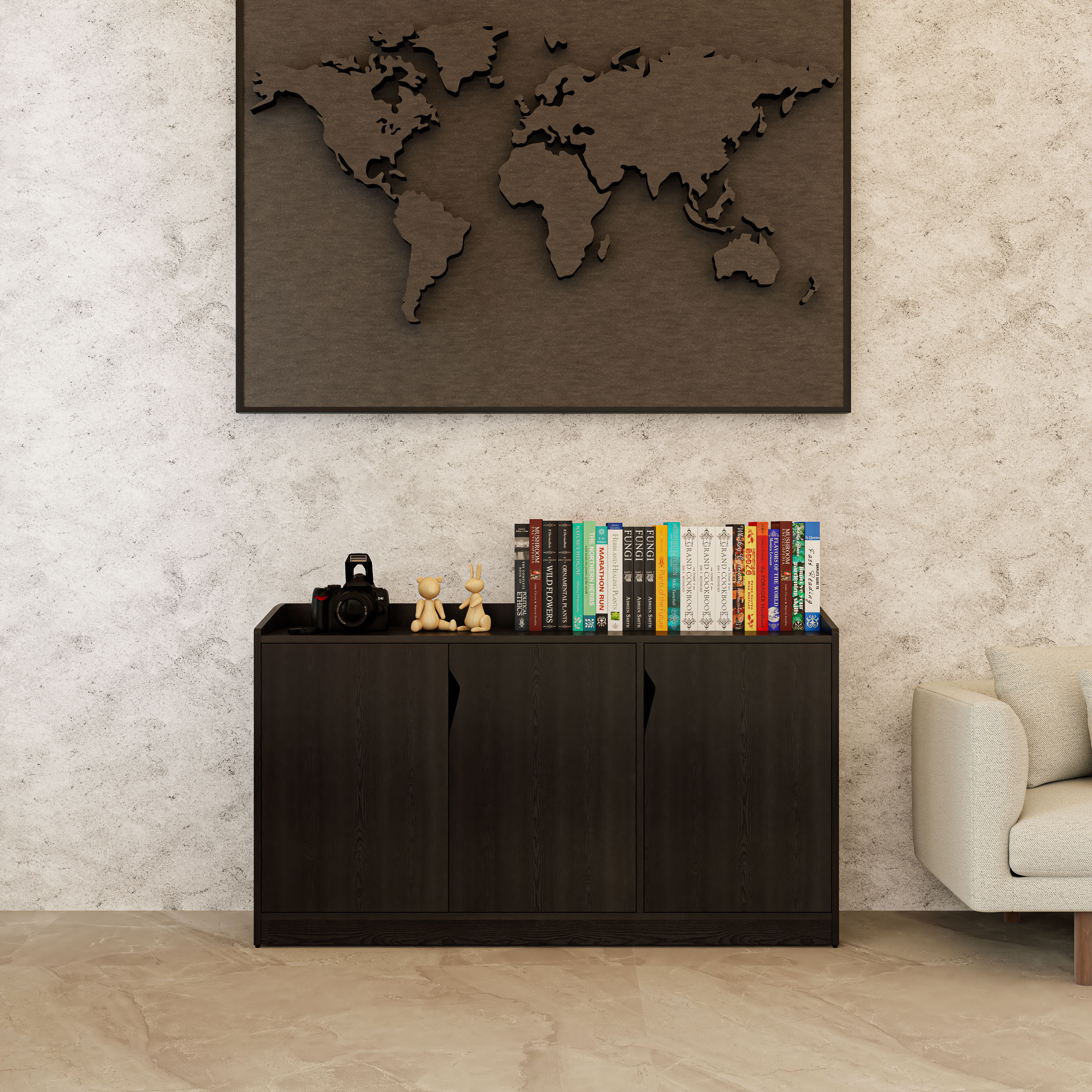 WINNI, Tủ lưu trữ 3 cánh mở, 140cm x 40cm x 80cm , TCM_151