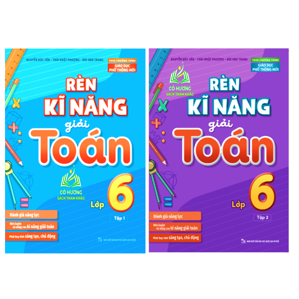 Sách - Combo Rèn Kĩ Năng Giải Toán Lớp 6 - Tập 1+ 2