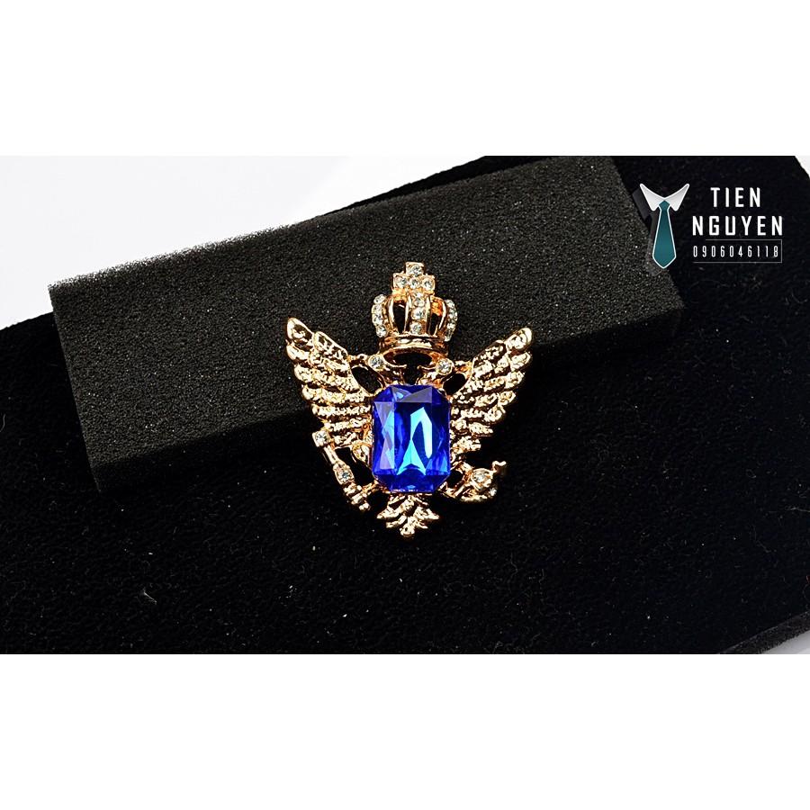 Ghim cài áo - Phụ kiện cài áo vest Lapel pin, ghim đại bàng đính đá - tặng kèm hộp Full box - Tiennguyen