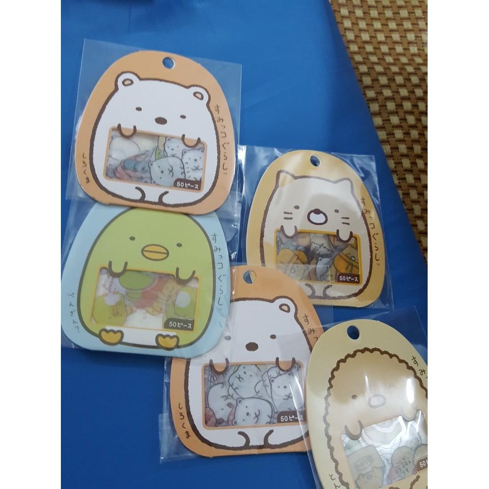 Set 50 Sticker Hình Dán Trang Trí Sổ Kế Hoạch Hình Gấu Dễ Thương