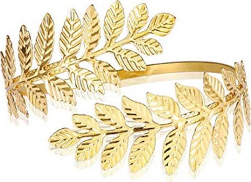 Swirl Leaf Shape Upper Arm Cuff Armlet Armband Bangle Bracelet
