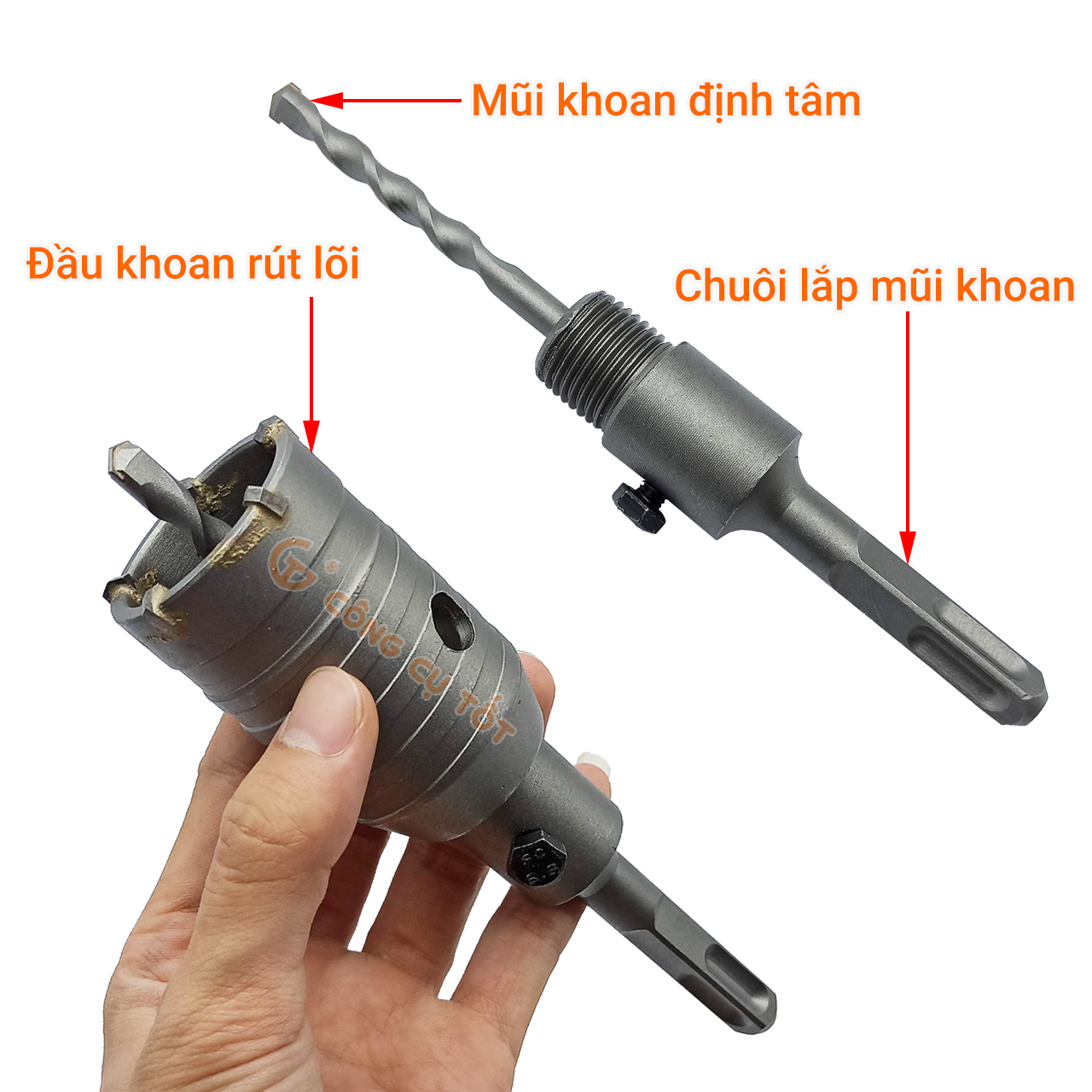 Mũi khoan định tâm cho đầu khoan rút lõi Φ8 dài 110mm