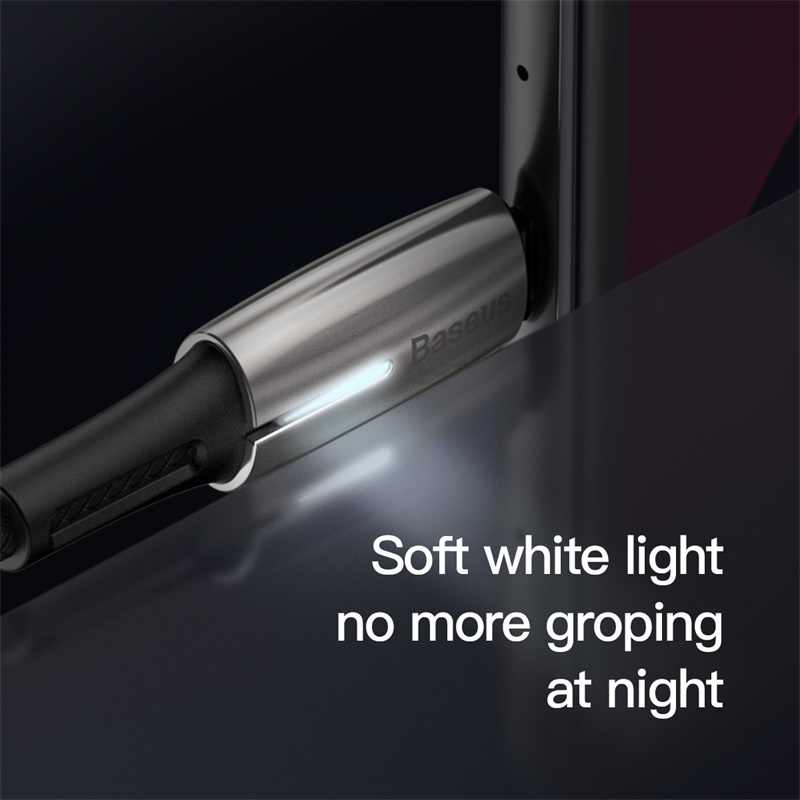 Dây cáp sạc nhanh 60W chuẩn PD Type-C to Type-C hiệu Baseus W-Drop Shaped Lamp cho Samsung Huawei Nokia Xiaomi Oppo - Hàng nhập khẩu