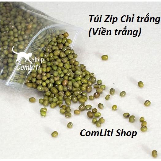 Túi Zip Chỉ Trắng (Viền Trắng) Loại Dày Size To Size Nhỏ