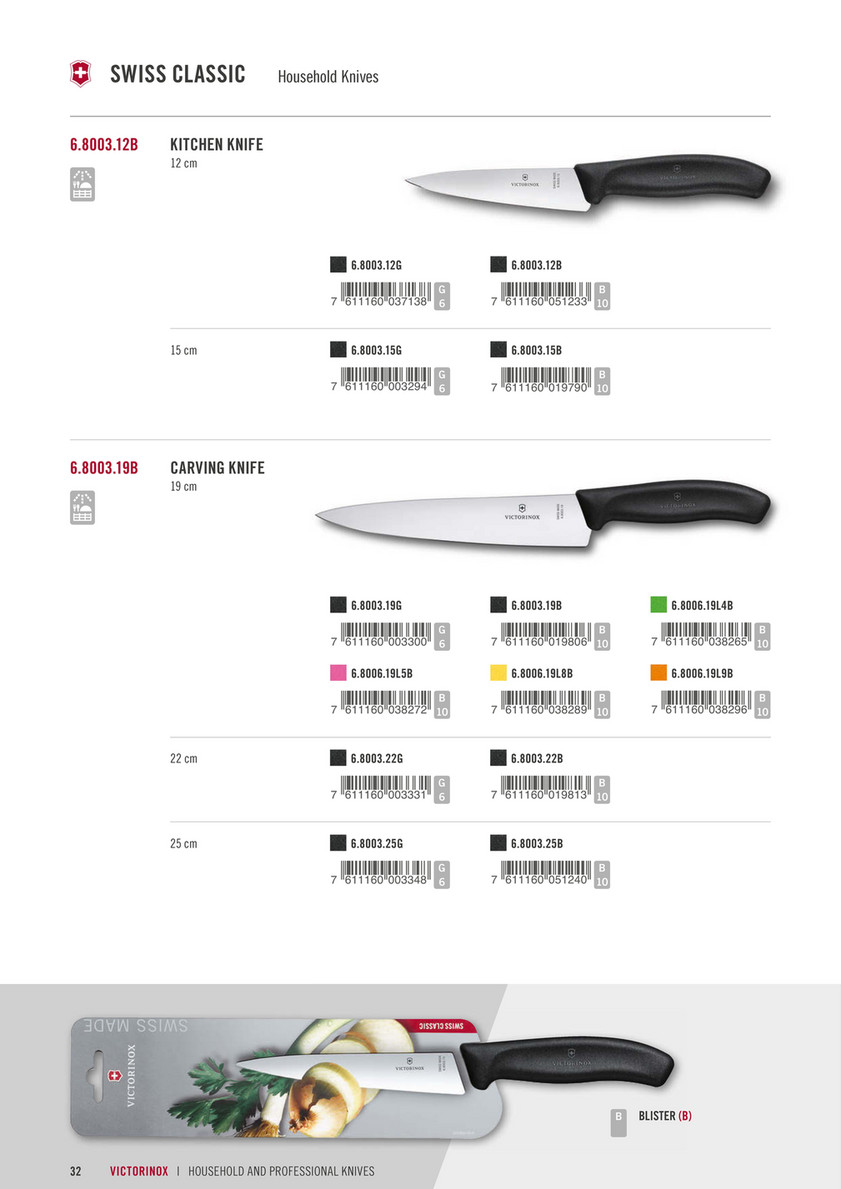 Dao bếp Victorinox Carving knife màu đen ( 25 cm) 6.8003.25B
