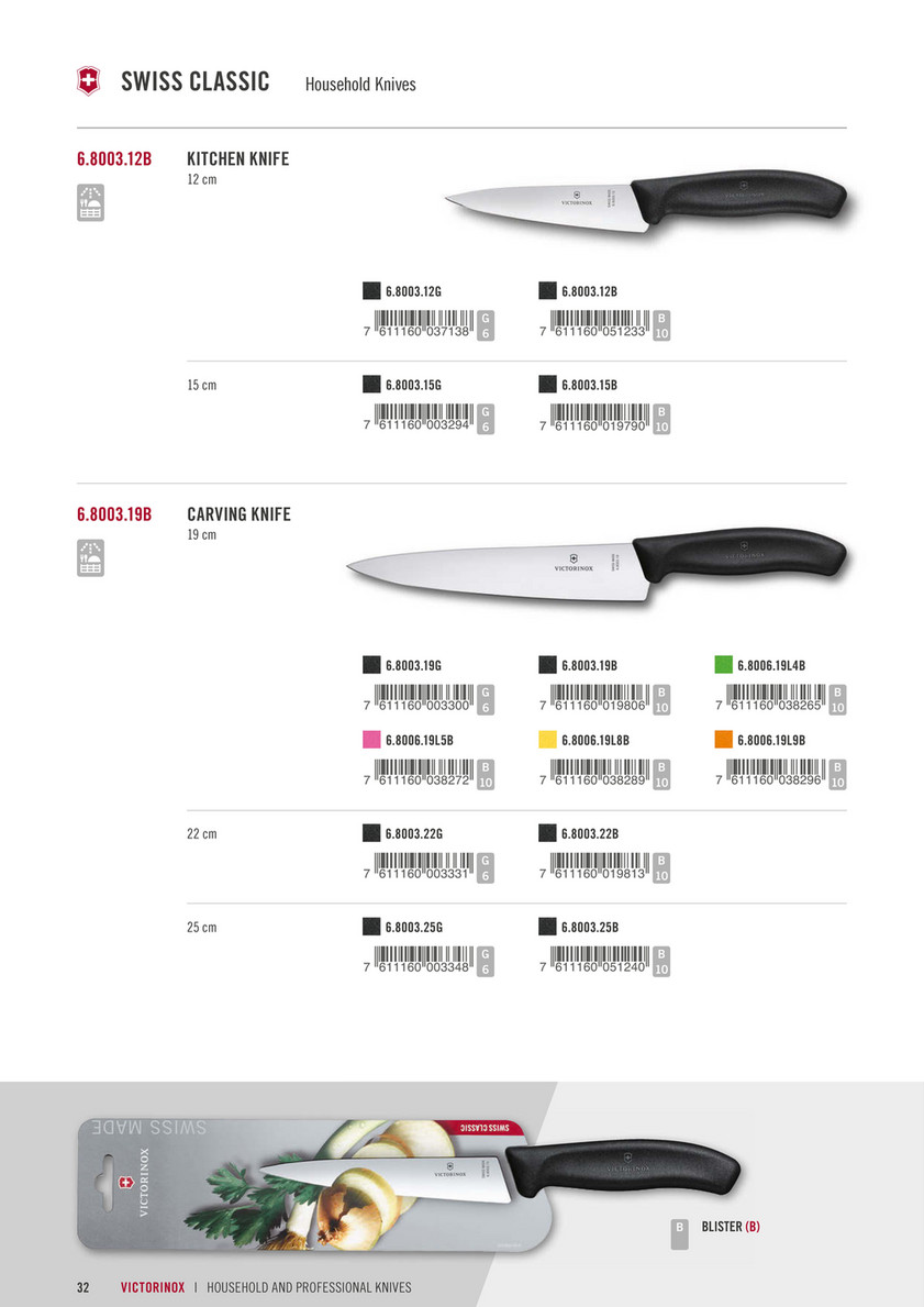 Dao bếp Victorinox Carving knife màu đen 6.8003.25B