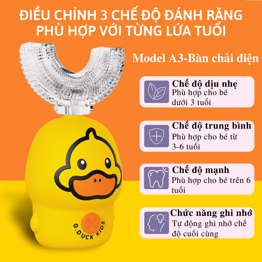 Bàn chải điện đánh răng tự động cho trẻ em giúp bé thích thú việc đánh răng dễ dàng hơn