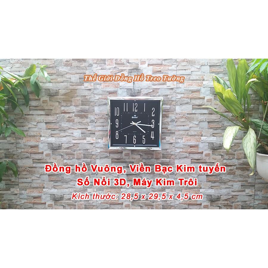 Đồng hồ Eastar Viền kim tự tháp, Số nổi 3D, Máy kim trôi Êm ái