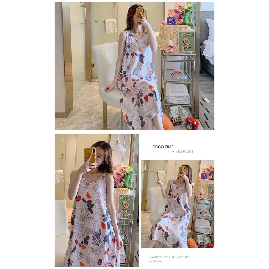 Váy nữ 2 dây vải lanh siêu mát