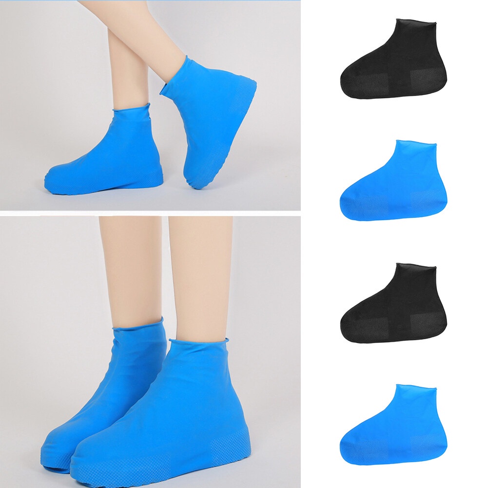 Hình ảnh Vỏ Bọc Giày Đi Mưa Bằng Cao Su Silicon Dẻo Chống Trượt Chống Thấm Nước/ Latex waterproof Shoe cover, Tái Sử Dụng, Ủng Bọc Giày, bao Giày Đi phượt, du lịch