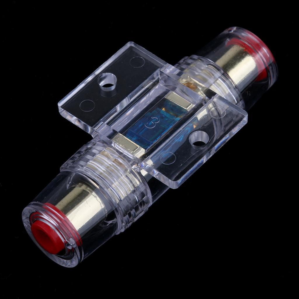 1PCS 60A Fuse Holder Fuseholder Block for Car Speaker Audio Amplifier Blue