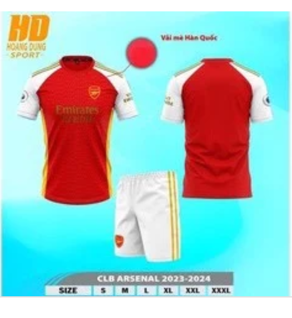 Quần áo Bóng đá  HD Arsenal 23/24 Đỏ - Mẫu mới nhất