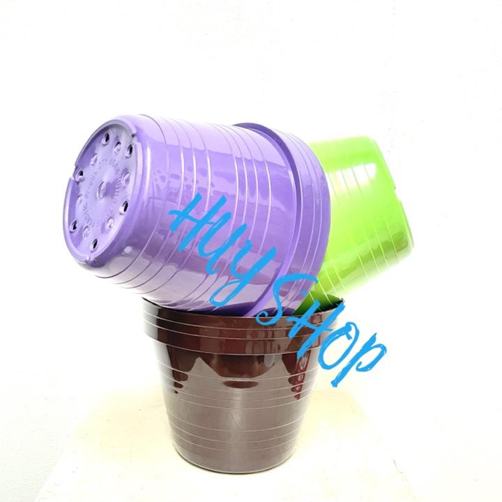 COMBO 5 CÁI CHẬU NHỰA TREO TRỒNG HOA CÓ MÓC KẼM