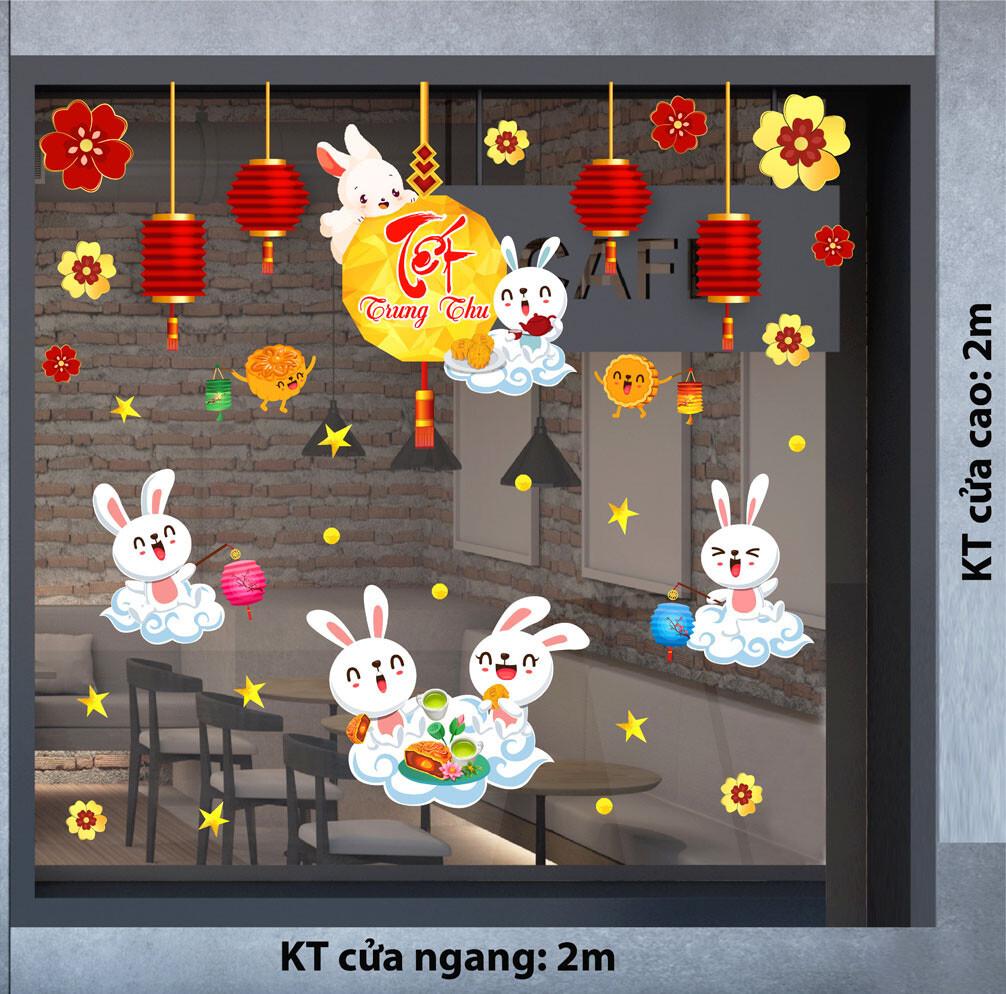 DECAL TRANG TRÍ TRUNG THU 2023 COMBO SỐ 45
