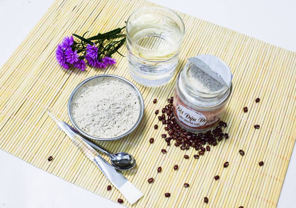 Combo Bột Đậu Đỏ + Bột Cám Gạo - Nguyên Chất Bảo Lộc Vũ Gia + Tặng Bộ Pha Chế Đắp Mặt Nạ Cao Cấp