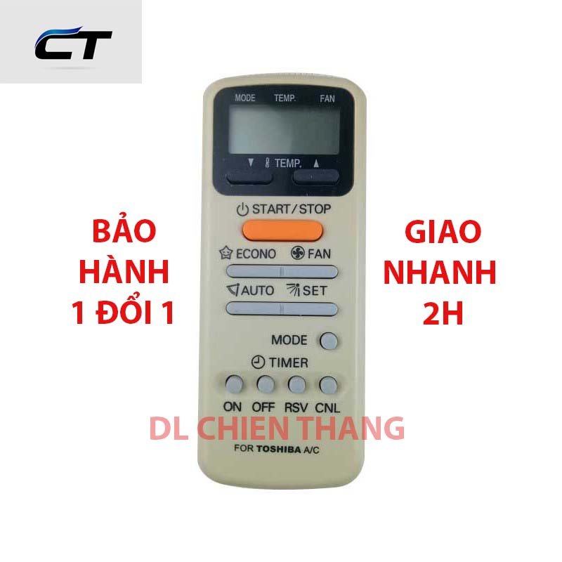 Hình ảnh REMOTE ĐIỀU KHIỂN DÀNH CHO MÁY LẠNH TOSHIBA (vàng)