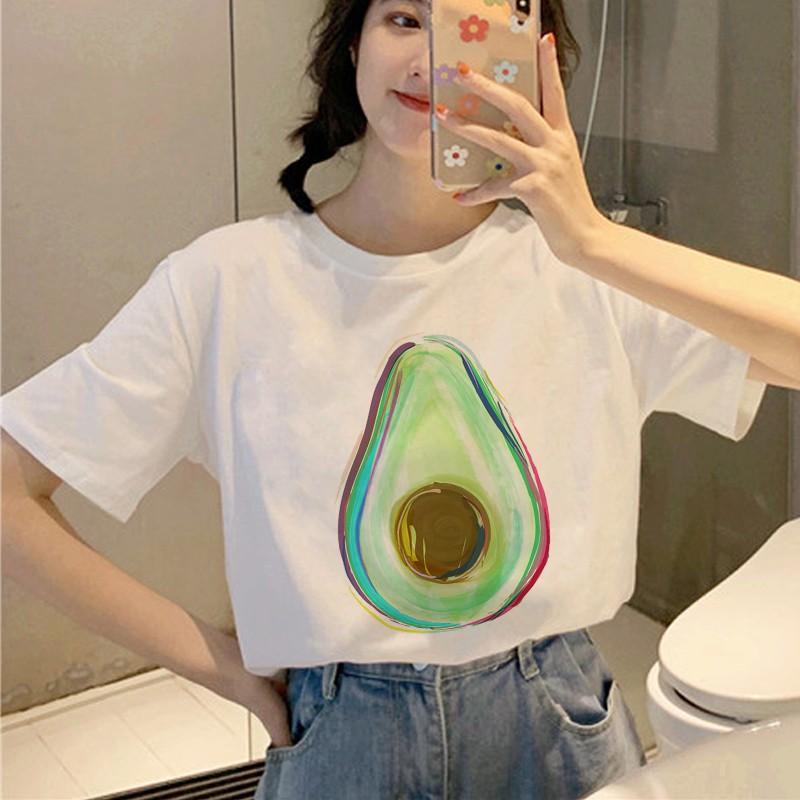 Áo Phông In Hình Qủa Bơ Hình Vẽ