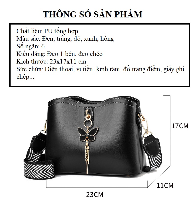 Túi xách nữ, Túi đeo hình con bướm MS001