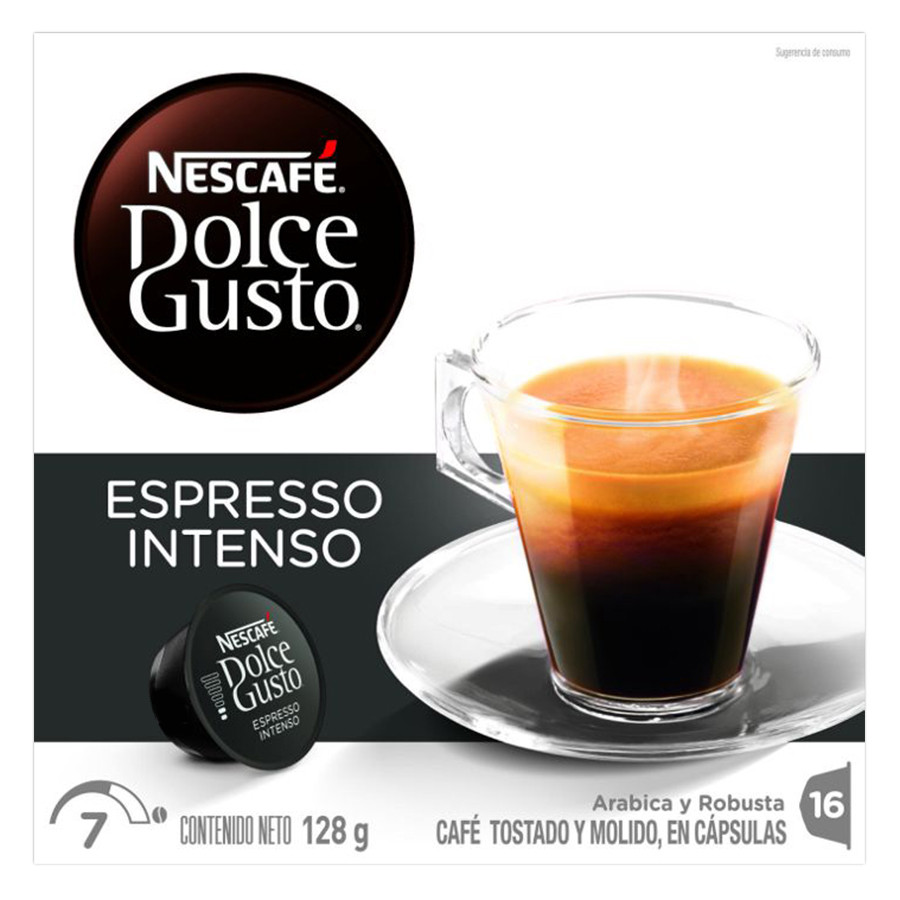 Hộp 16 Viên Nén Cà Phê Rang Xay Nescafe Dolce Gusto - Espresso Intenso 128g