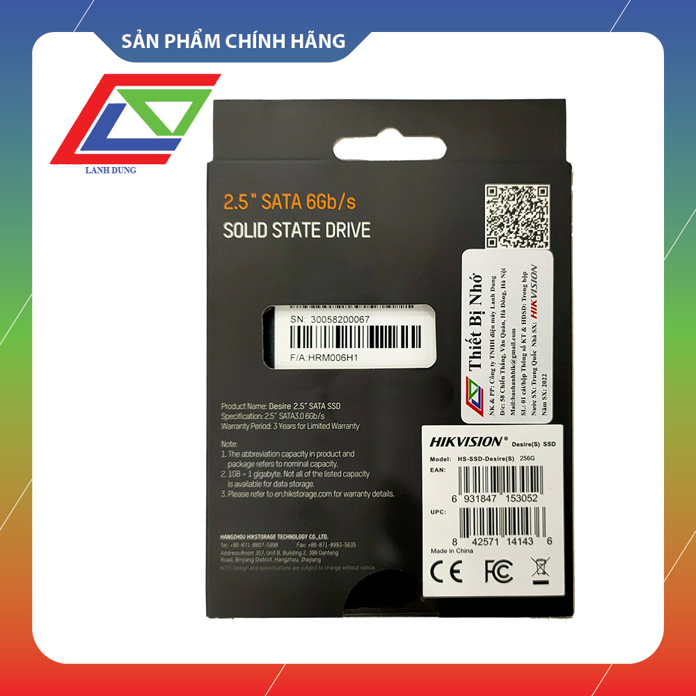 SSD Hikvision HS-SSD-Desire(S) 256G - Hàng chính hãng BH36 tháng