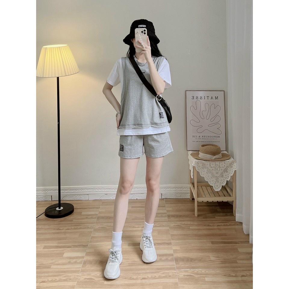 Đồ Bộ Nữ mặc nhà unisex Cotton NO.9 Form rộng thời trang cho mùa hè-Siêu đẹp,chuẩn Hàn thích hợp đi chơi đi dạo