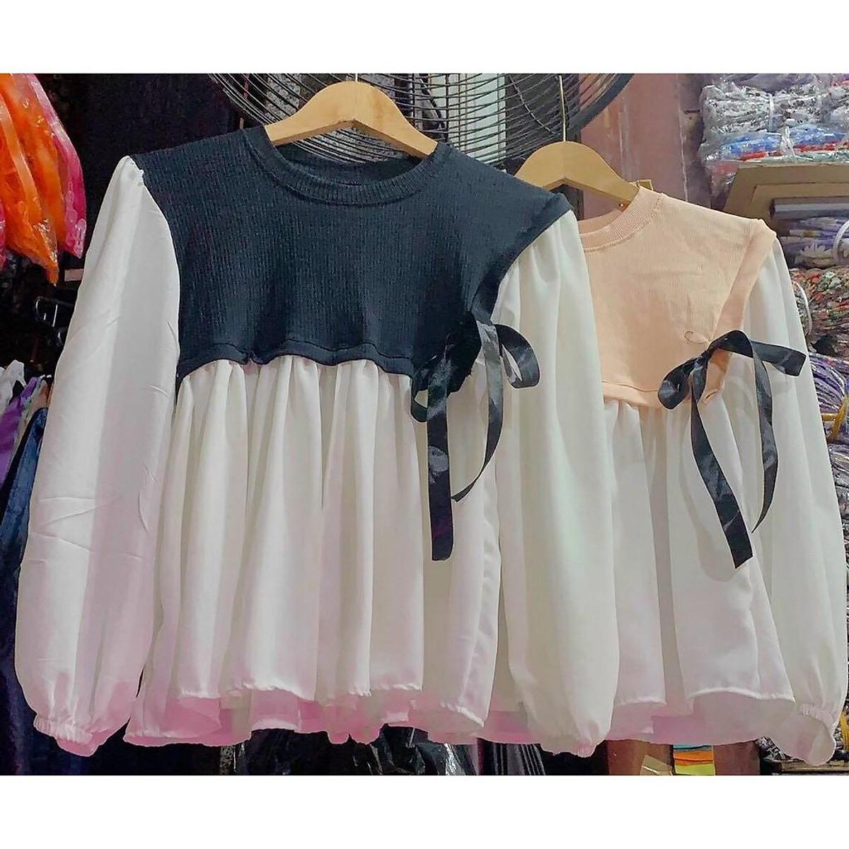 Áo thun nữ 2 màu kiểu Hàn - Áo thun kiểu nữ - Áo thun hot trend Hàn