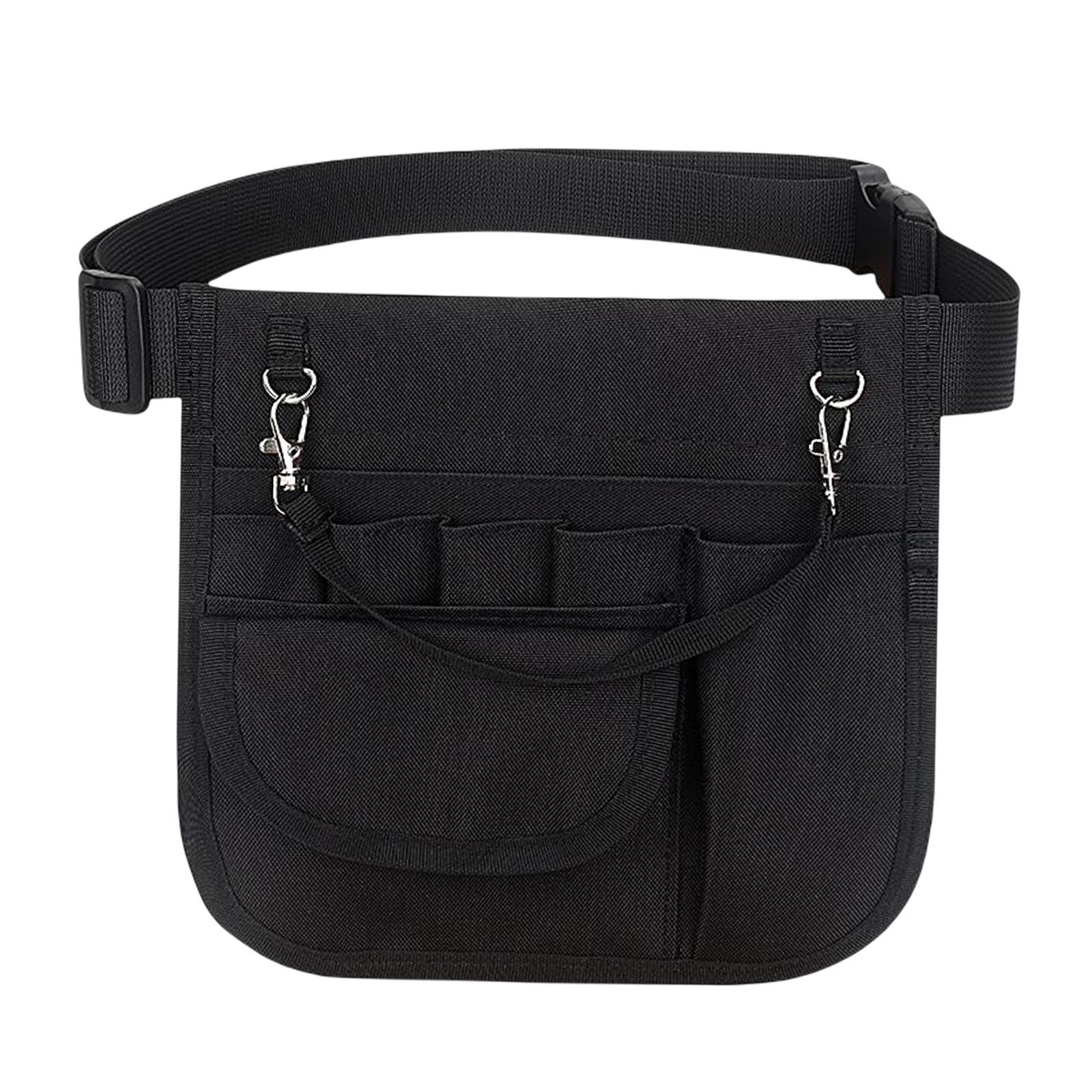 Nurse Fanny Pack Waist Pouch Organizer Multiple Pocket Tape Holder Storage Black